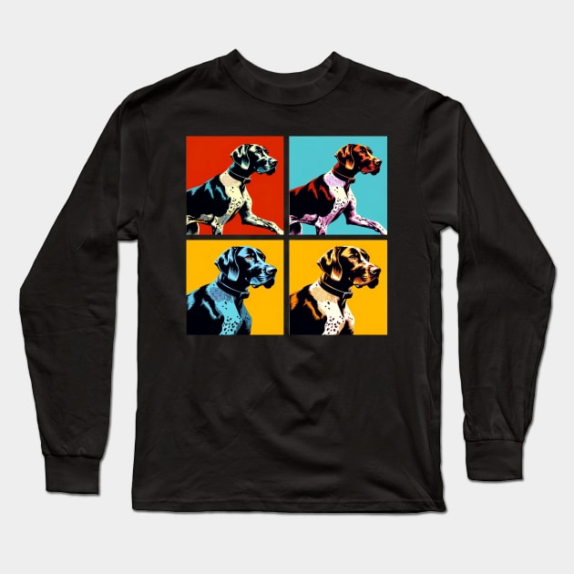 German Shorthaired Pointer Pop Art - Dog Lover Gifts Long Sleeve T-Shirt by PawPopArt